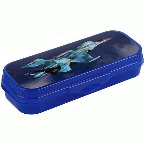 Пенал пластиковый школьный САМОЛЕТ ПН220