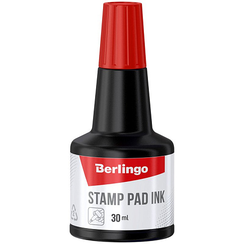 Штемпельная краска "Berlingo" красная 30ml арт.KKp_30003