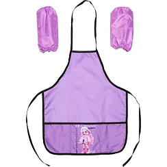 Фартук д/труда "deVENTE.Amai Menoko" 45x54см (M) 3 кармана, нарукав. водоот. ткань лаванд. 7042640