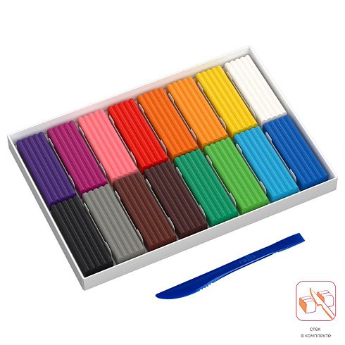 Пластилин "мультики" ("гамма") 16 цв. 320 гр. 280027