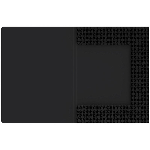 Папка для тетрадей А5+ на резинке Berlingo "DoubleBlack" черная, с рисунком FB5_A5701