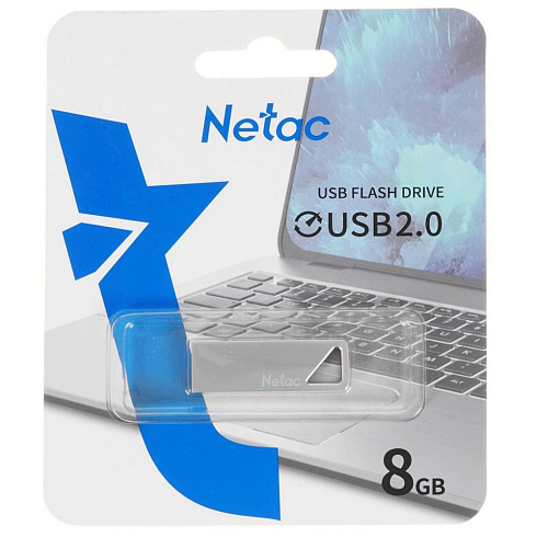 USB-накопитель, Netac, NT03U326N-008G-20PN, 8GB, USB2.0 жемчужный никель