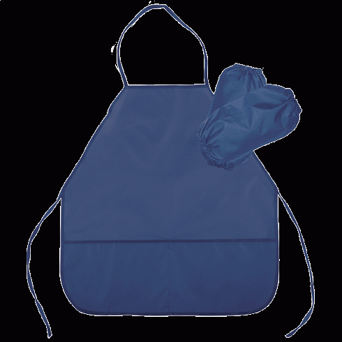 Фартук д/труда с карманом, нарукав. "deVENTE" 45x54 см (M) водоот. ткань синий 7042609