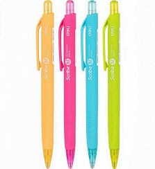 Автокарандаш Deli "Scribe" 0,7 мм, трехгран.корпус с ластиком, ассорти, арт.U603-00