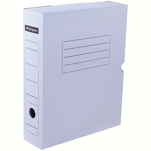 Папка архивная короб 75мм белый OfficeSpace 158553