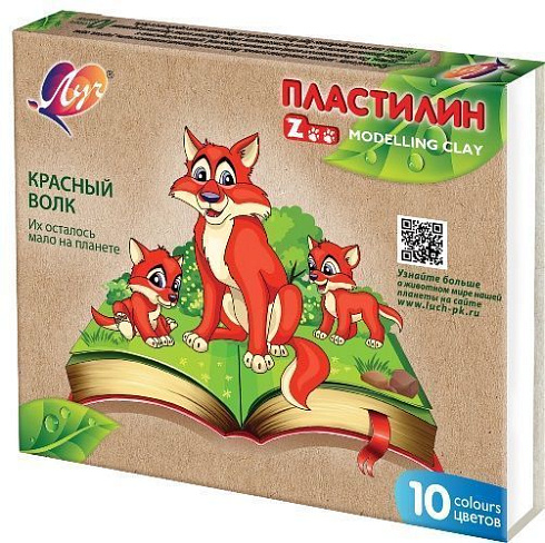 Пластилин "Мини" ZOO ("Луч") 10 цв. 150г 29С 1721-08