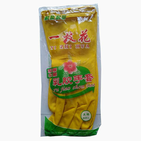 Перчатки резиновые плотные L