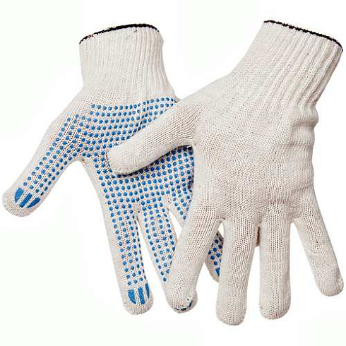Перчатки хлопчато-бумажные белые средние