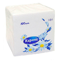 Салфетки сервировочные "Карина" белые 100 шт