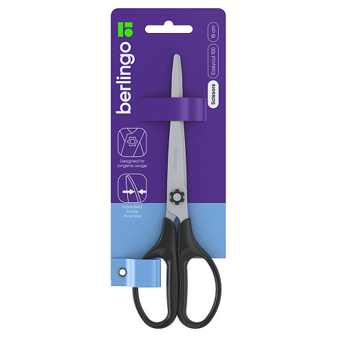 Ножницы офисные 18см, Berlingo "Easycut 100" DNn_18040