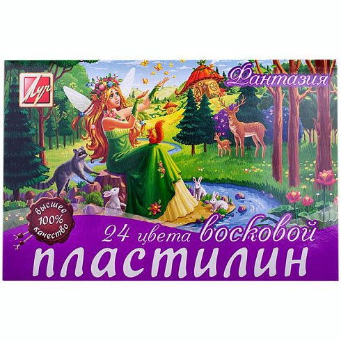Пластилин восковой "Фантазия" 24цв. 25С 1525-08