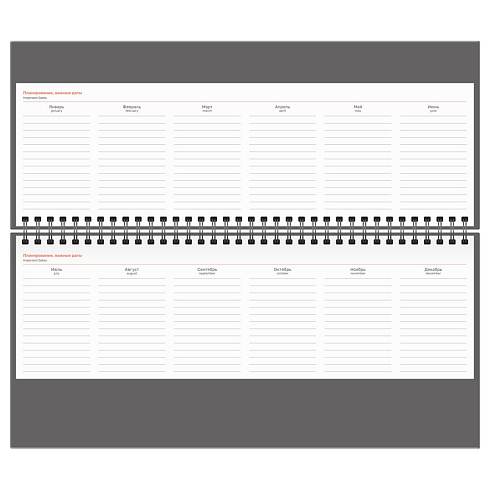 Планинг недатир. 56 листов, 330*1130 мм, BG "Winner. Black", черный, кожзам.,Pu_29499